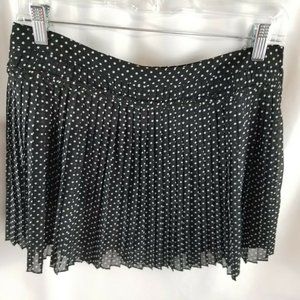 Amy Wear Girls Black & White Pleated Polka dot Swing Sheer Skirt Size 16 w/slip